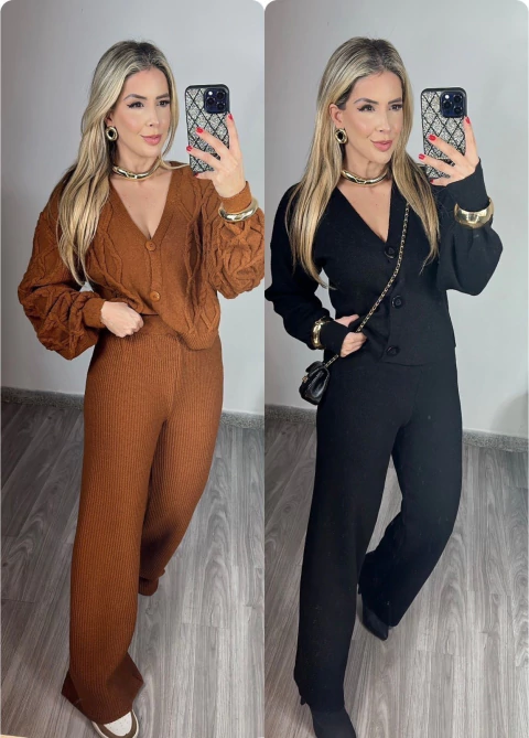 Conjunto Tricô Mousse Tranças - comprar online