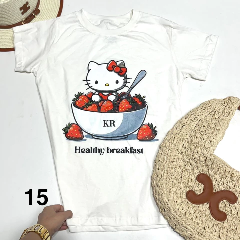 Tee Shits Hello Kitty algodao