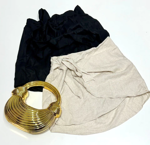 Shorts Saia Linho Amarração