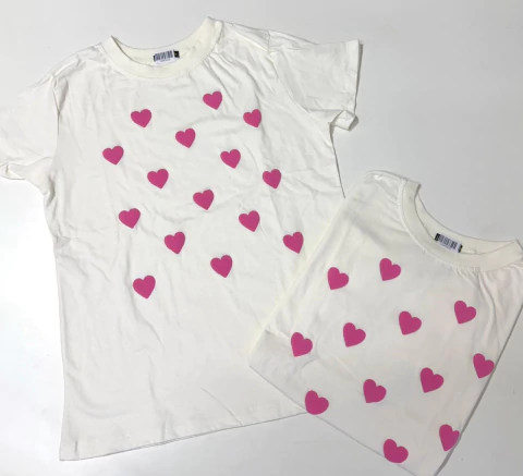 Tee Shirts Coração Algodão