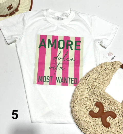 Tee Shirts Amore Algodão