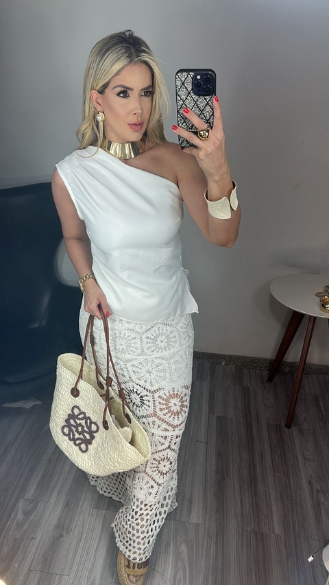 Blusa Assimétrica Manga Nula - comprar online