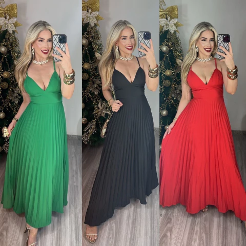 Vestido Plissado Mabel