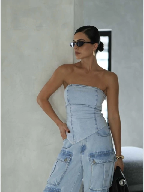 Blusa Alcance Jeans Claro