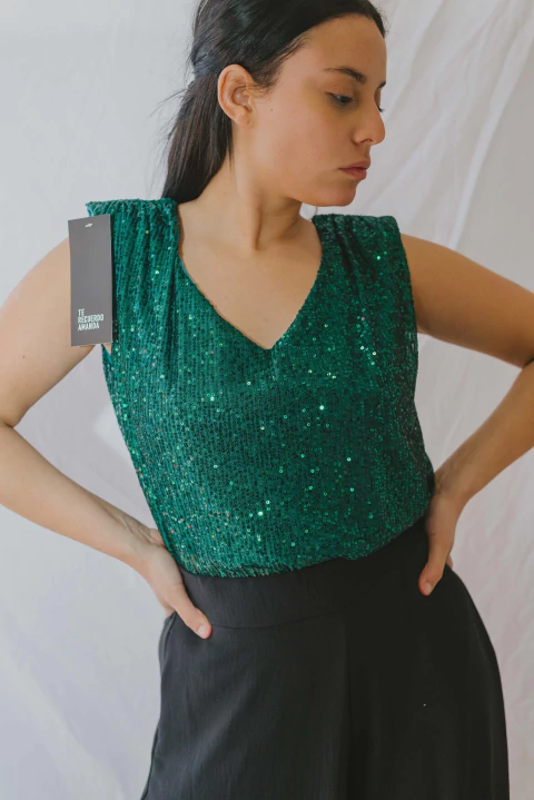 Blusa Candy - Pailette sin manga