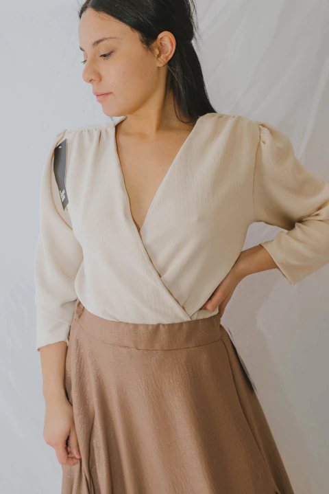 Blusa Diana - Crepe lino manga 3/4 - comprar online