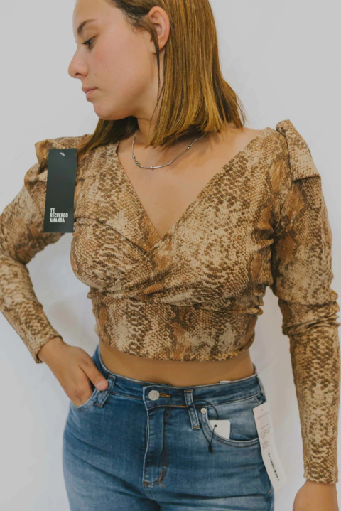 Blusa Jolu - Snake print atar (BLACK FRIDAY! 50% OFF $17000.- EFVO) - comprar online