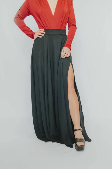 Falda Roma - Lino Crepe - comprar online