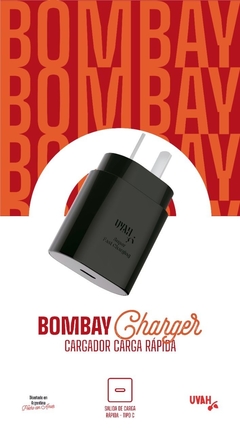 CARGADOR USB-C UVAH BOMBAY CARGA RÁPIDA (Solo cabezal)