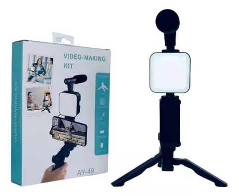 KIT SOPORTE LUZ LED Y MICROFONO