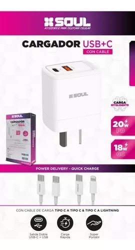 Cargador SOUL IPHONE 20W