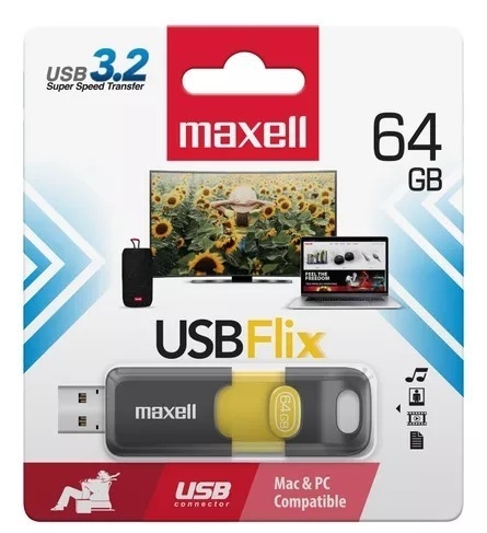 Pendrive 64GB MAXELL USB FLIX