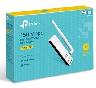 Placa de red WIFI USB - Adaptador Usb 2.0 Wifi TL-WN722N Con Antena de alta ganancia 150mbps - comprar online