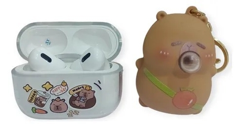 Auriculares AirPods pro Bluetooth con funda y llavero CAPYBARA - comprar online
