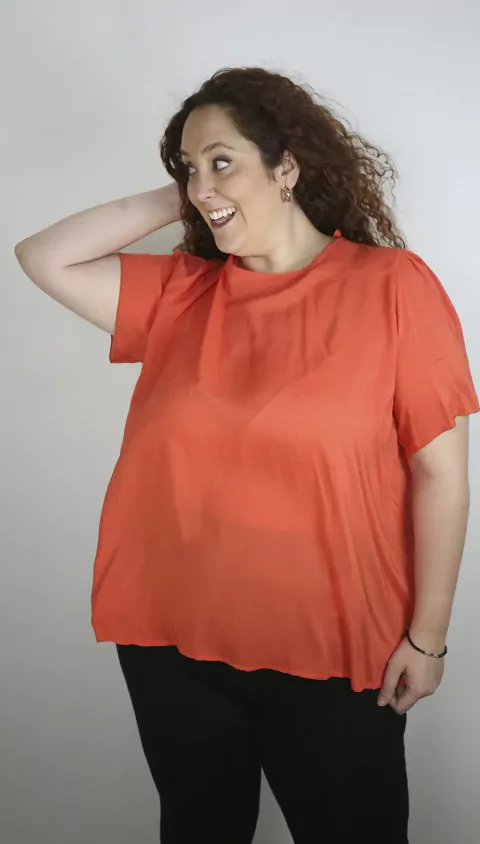 BLUSA FIBRANA FRUNCE