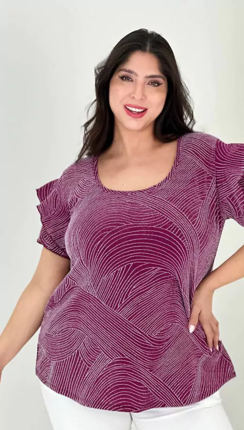 BLUSA BRILLOSA VOLADO