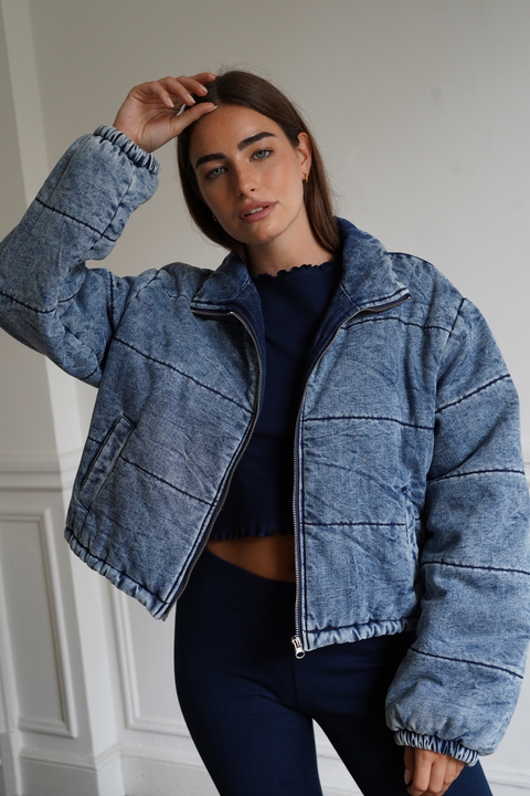 Campera Puffer Denim - comprar online