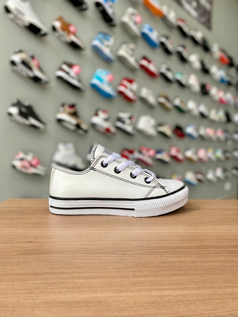 All Star Couro Infantil Branco
