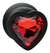 Plug Anal de Silicona Mediano corazon rojo - comprar online