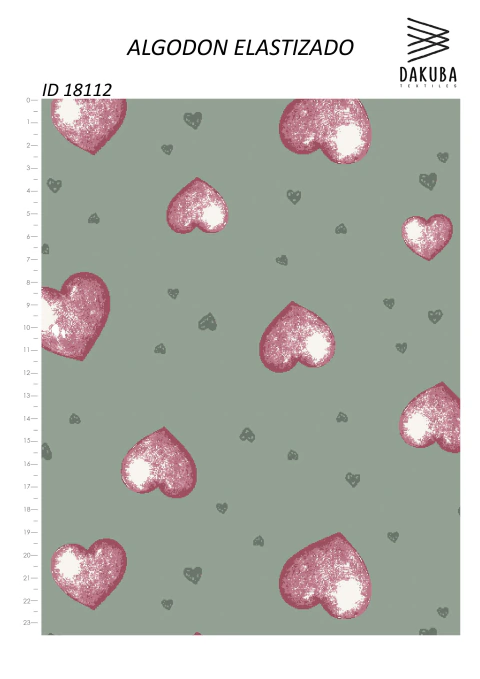 Algodón elast. corazones