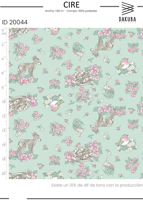 Cire Estampado Ciervo y Flores en internet