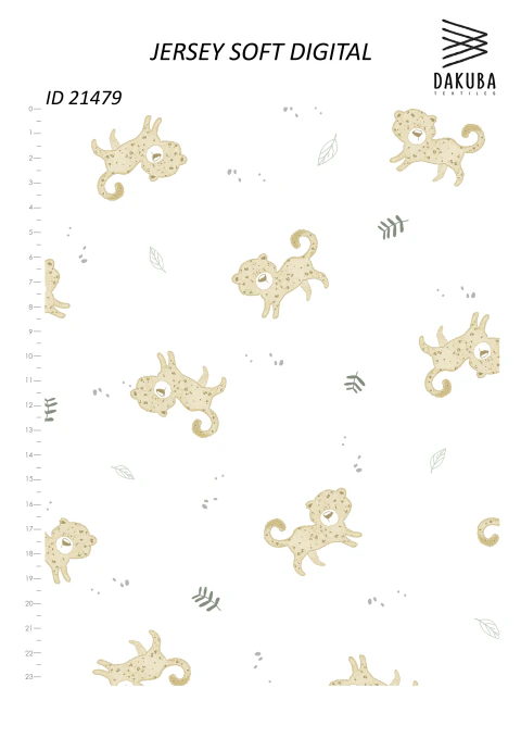 Jersey Soft Digital Infantil Leopardo - comprar online