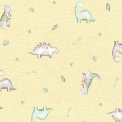 Jersey Soft Digital Dinos Simil Melange - Dakuba