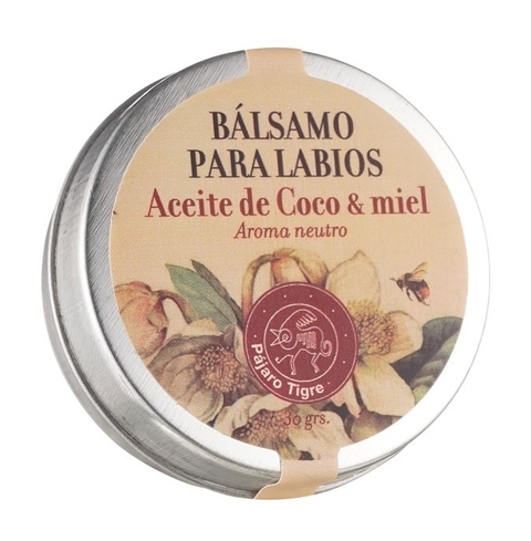 Bálsamo para labios. Aceite de coco y miel.