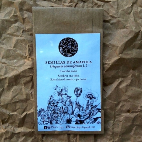 Sobre de semillas de amapola