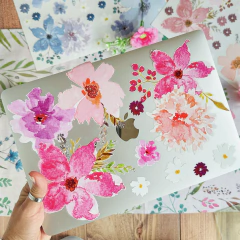 Vinilos flores para computadora, termos, frascos, paredes.... - comprar online