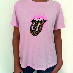 Remera PINK de algodón "Rolling Print" - comprar online