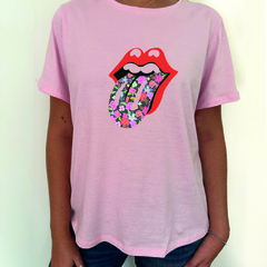 Remera PINK de algodón "Rolling Red" - comprar online