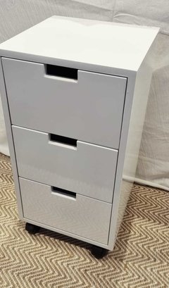 CAJONERA BLANCA LAQ 3 CAJONES CALADA 30X30X60 CM - Pranzo bazar