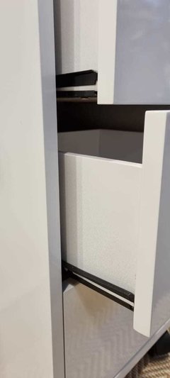 CAJONERA BLANCA LAQ 3 CAJONES CALADA 30X30X60 CM