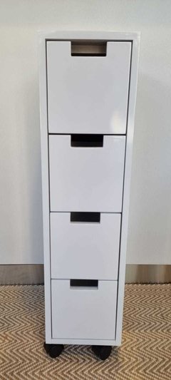 CAJONERA BLANCA LAQ 4 CAJONES CALADOS 20X30X80 CM en internet