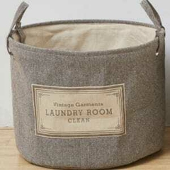 CESTO DE TELA REDONDO CLEAN LIGHT/DARK GREY 40X30 - comprar online
