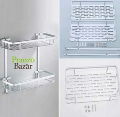 Imagen de REPISA DOBLE RECTA ALUMINIO 30 X13X38