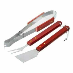 SET DE PARRILLA MANGO MADERA 3 PIEZAS