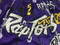 Short NBA Toronto Raptors Violeta Grafitti Con Bolsillos Basquet - tienda online