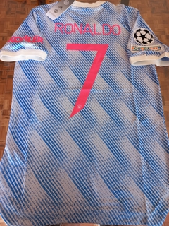 Camiseta adidas Manchester United HeatRdy Suplente Celeste Ronaldo 7 2021 2022 UCL Match