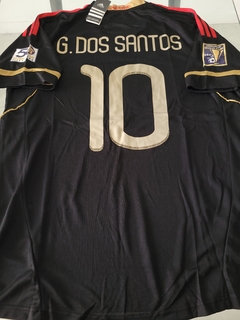 Camiseta Mexico Retro Suplente Negra Giovanni Dos Santos #10 2010 2011