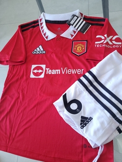 Kit Niño Camiseta + Short Manchester United Titular Lisandro Martinez #6 2022 2023 en internet