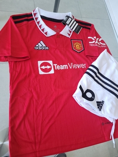 Kit Niño Camiseta + Short Manchester United Titular Lisandro Martinez #6 2022 2023 - Roda Indumentaria