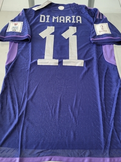 Camiseta adidas Argentina HeatRdy Suplente Violeta Di Maria 11 2022 2023 Parches Qatar - Roda Indumentaria