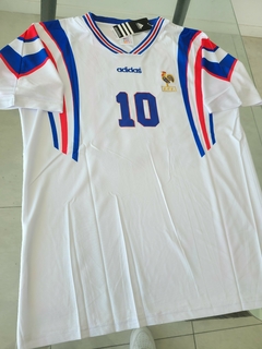 Camiseta Retro Francia Suplente Blanca 1996 Zidane #10 en internet