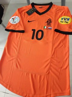 Camiseta Nike Holanda Retro Bergkamp 10 Titular 2000 en internet