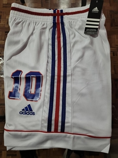 Short Francia Retro Titular 10 Zidane 1998 Blanco en internet