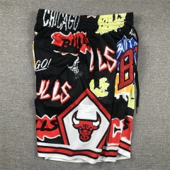 Short NBA Chicago Bulls Negro Grafitti Con Bolsillos Basquet - comprar online