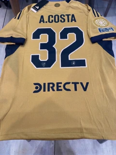 Camiseta Adidas HeatRdy Boca Suplente Dorada Ayrton Costa 32 2025 2026 Parche Mundial de Clubes Match