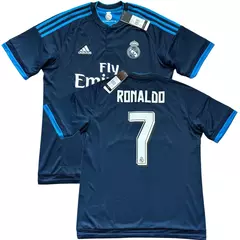 Camiseta Adidas Retro Real Madrid Suplente Azul Ronaldo 7 2015 2016 - comprar online